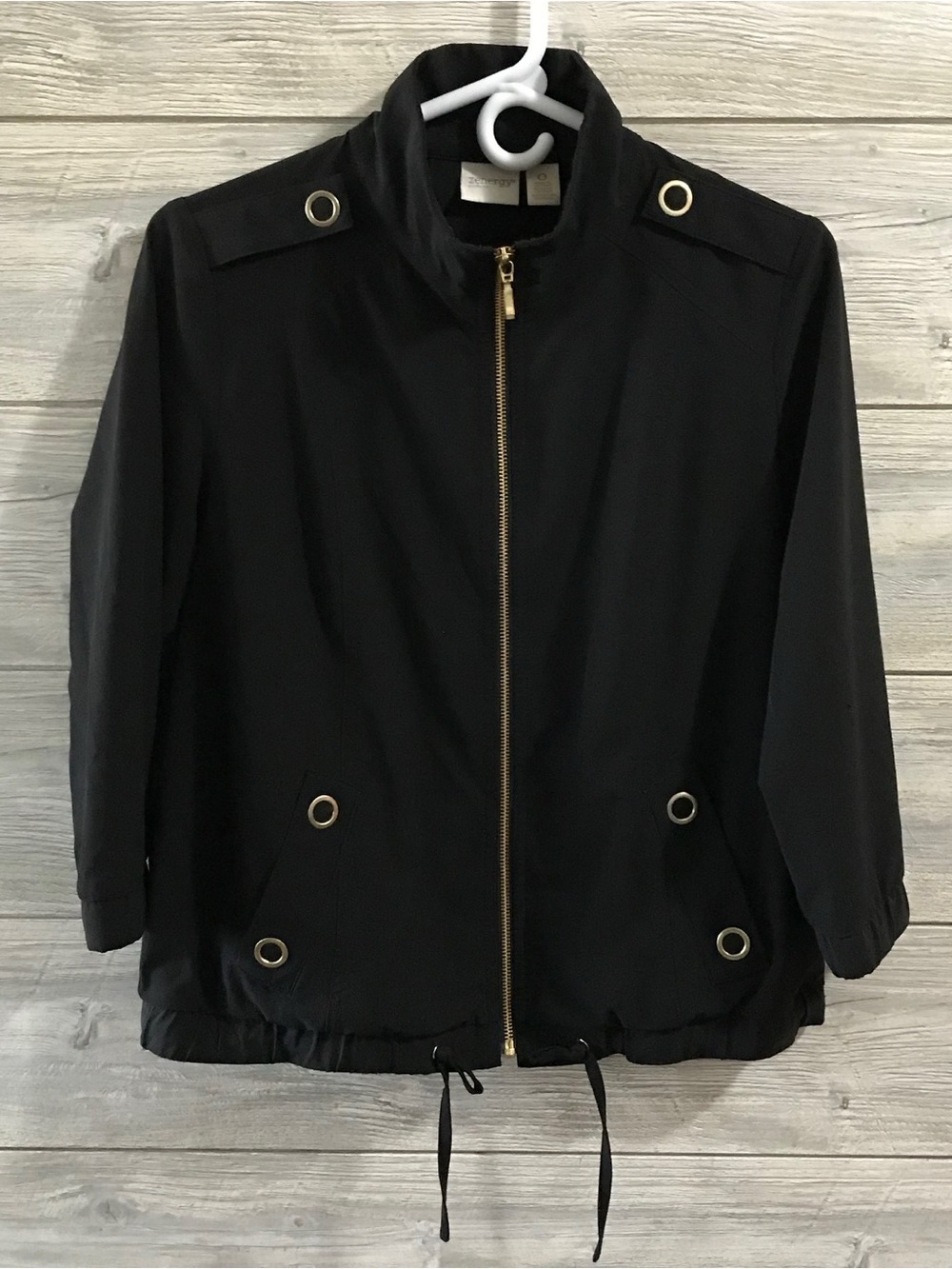 Chico's Zenergy Zip-Front Women's Jacket with Gold Hardware